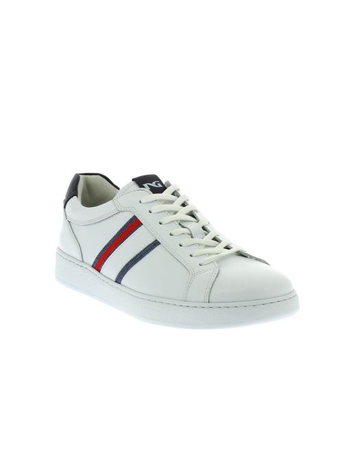 sneakers da uomo in pelle bianca NERO GIARDINI | E302850U707